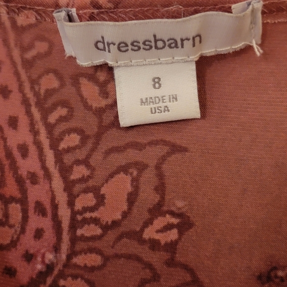Dressbarn brand dress featuring a mixed floral & animal print in earthy brown 8 - Picture 10 of 13